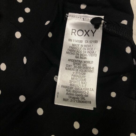🆕 Roxy Polka Dot Bell Sleeve Viscose V Neck Top - Picture 8 of 12